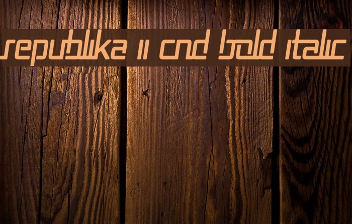 Republika II Cnd Bold Italic Example 2