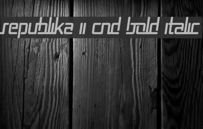 Republika II Cnd Bold Italic Font examples