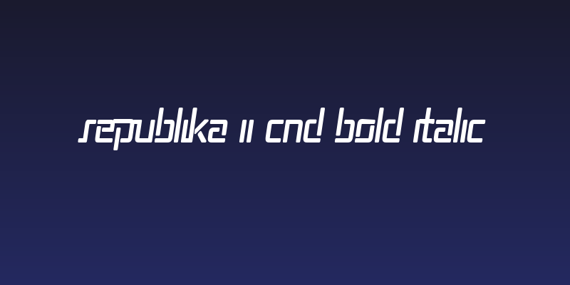 Republika II Cnd Bold Italic Social Header