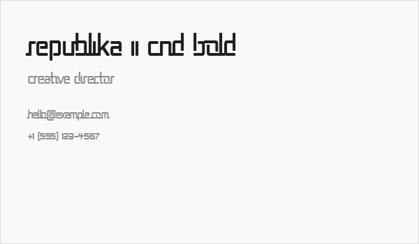 Republika II Cnd Bold Business Card