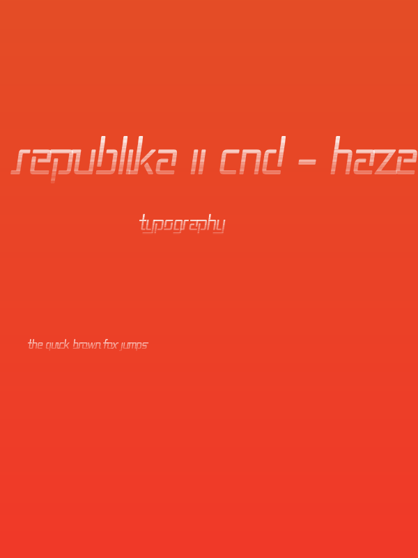 Republika II Cnd - Haze Italic Poster