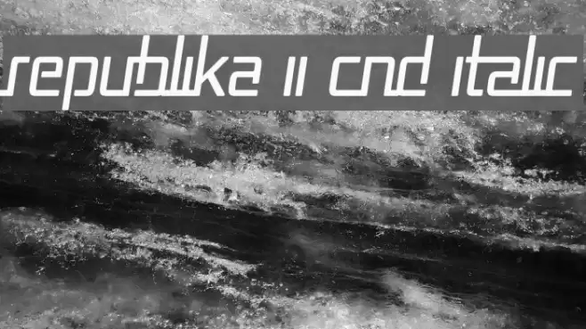 Republika II Cnd Italic Schriftart examples