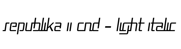 Republika II Cnd - Light Italic  नि: शुल्क फ़ॉन्ट्स डाउनलोड