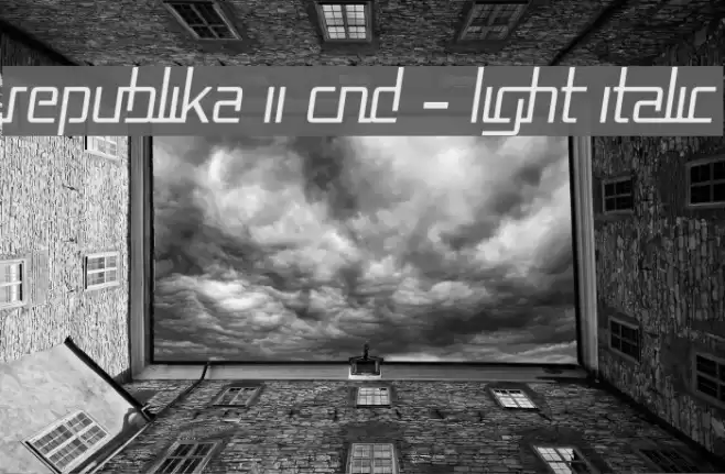 Republika II Cnd - Light Italic Font examples