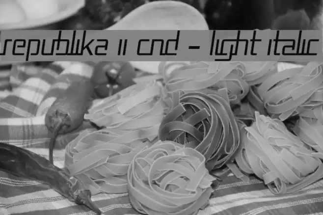 Republika II Cnd - Light Italic Font examples