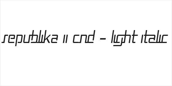 Republika II Cnd - Light Italic Logo