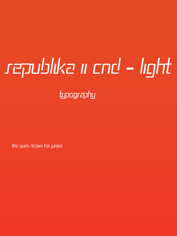 Republika II Cnd - Light Italic Poster