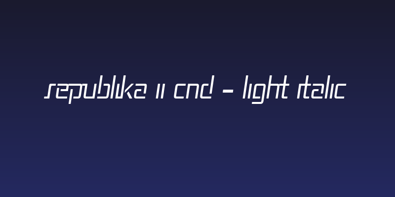 Republika II Cnd - Light Italic Social Header