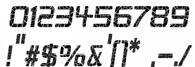 Republika II Cnd - Shatter Italic Font OTHER CHARS