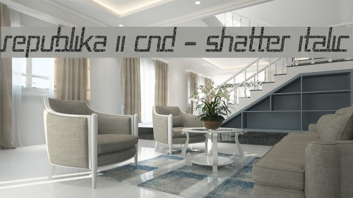 Republika II Cnd - Shatter Italic Font examples