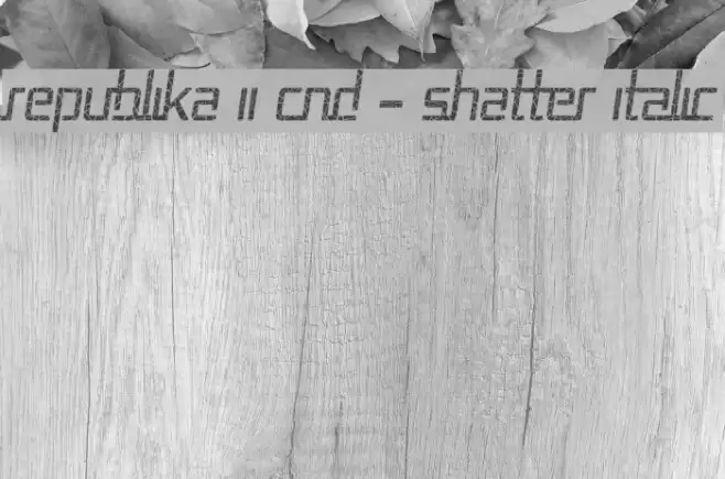 Republika II Cnd - Shatter Italic Font examples