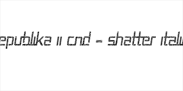 Republika II Cnd - Shatter Italic Logo