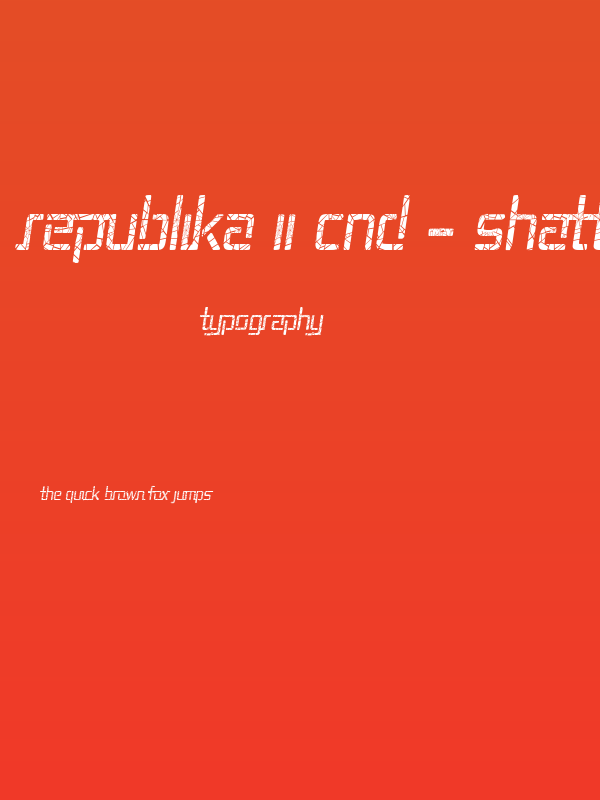 Republika II Cnd - Shatter Italic Poster