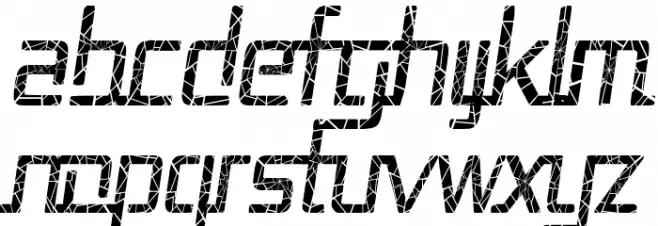 Republika II Cnd - Shatter Italic Schriftart Kleinbuchstaben