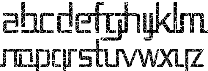 Republika II Cnd - Shatter Font LOWERCASE