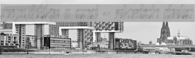 Republika II Cnd - Sketch Italic Font examples