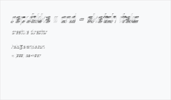 Republika II Cnd - Sketch Italic Business Card