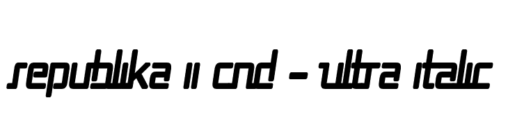 Republika II Cnd - Ultra Italic  Скачать бесплатные шрифты