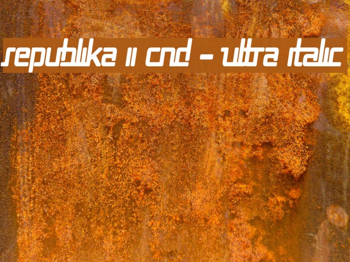 Republika II Cnd - Ultra Italic Example 1