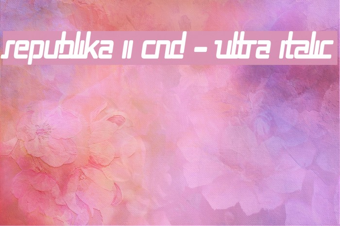Republika II Cnd - Ultra Italic Example 3