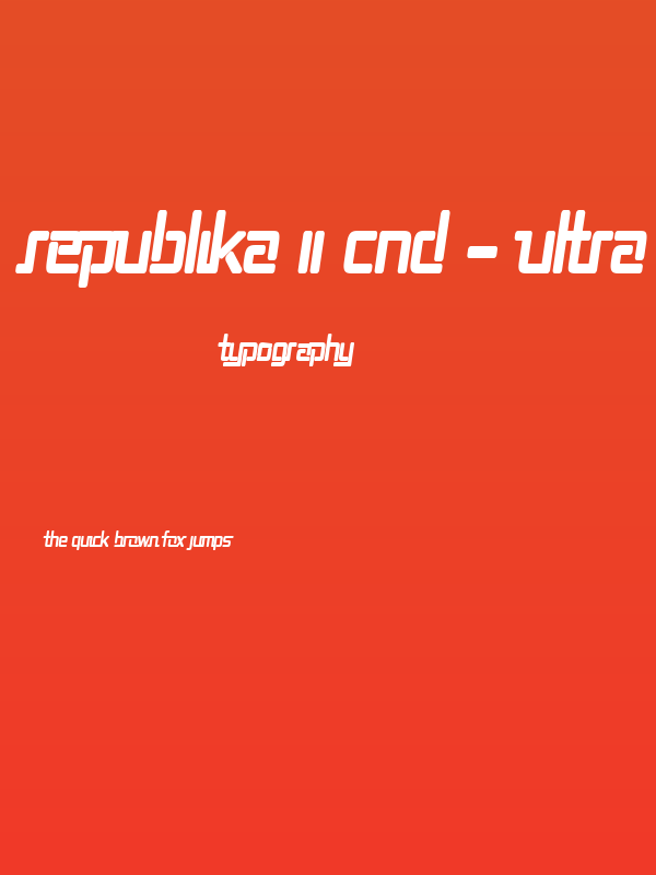 Republika II Cnd - Ultra Italic Poster