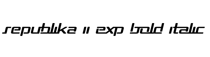 Republika II Exp Bold Italic Caratteri