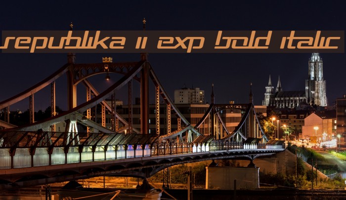 Republika II Exp Bold Italic Font examples