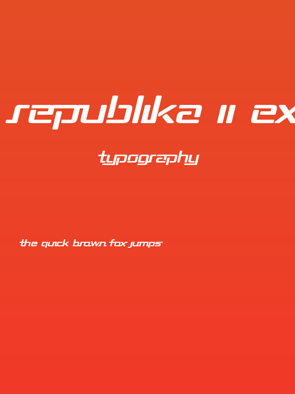 Republika II Exp Bold Italic Poster