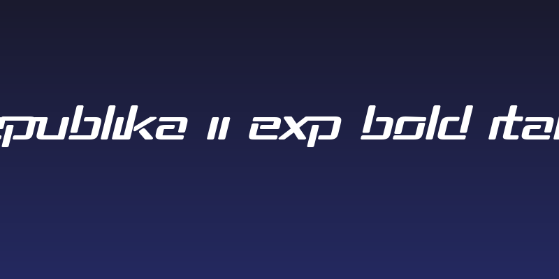 Republika II Exp Bold Italic Social Header