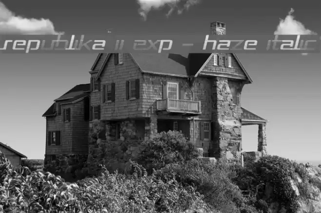 Republika II Exp - Haze Italic Font examples