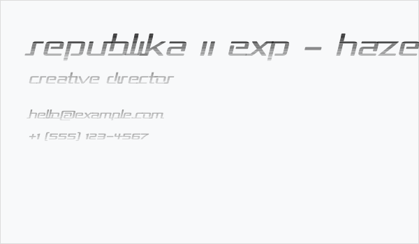 Republika II Exp - Haze Italic Business Card