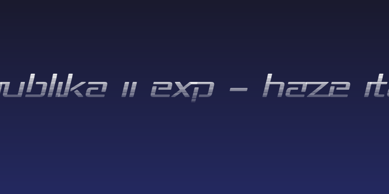 Republika II Exp - Haze Italic Social Header