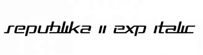 Republika II Exp Italic  font caratteri gratis