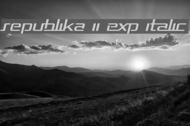Republika II Exp Italic フォント examples