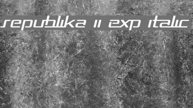 Republika II Exp Italic フォント examples