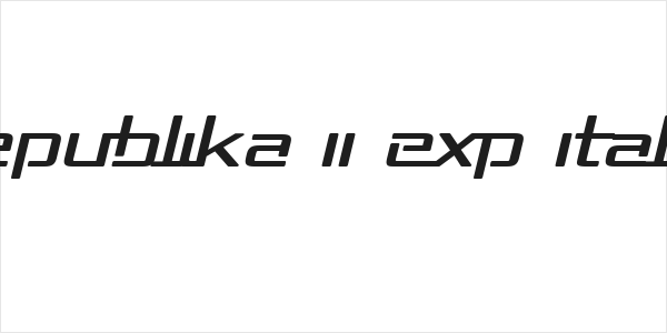 Republika II Exp Italic Logo