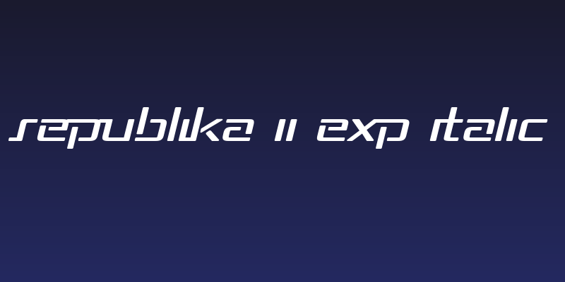 Republika II Exp Italic Social Header
