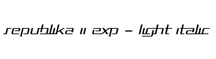 Republika II Exp - Light Italic  フリーフォントのダウンロード