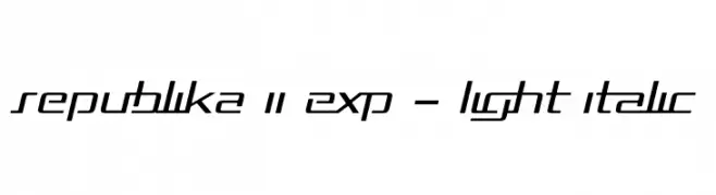 Republika II Exp - Light Italic  baixar fontes gratis
