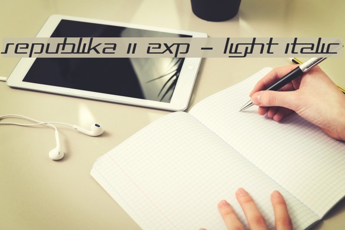 Republika II Exp - Light Italic Font examples