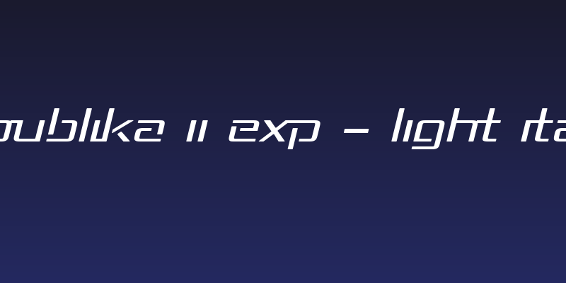 Republika II Exp - Light Italic Social Header