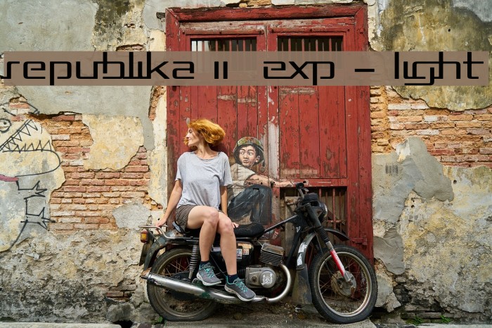 Republika II Exp - Light Font examples