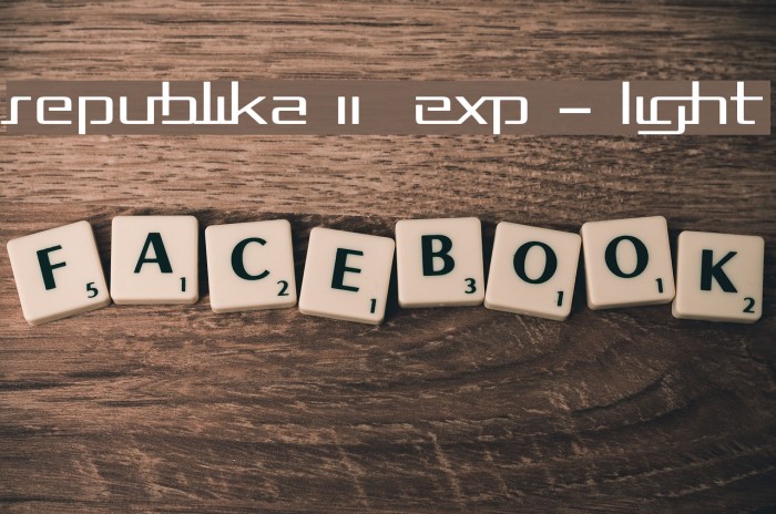 Republika II Exp - Light Font examples