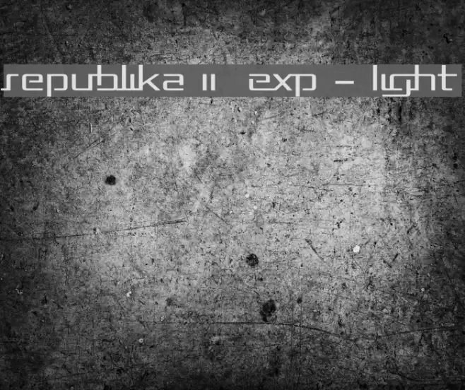 Republika II Exp - Light Font examples