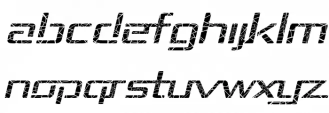 Republika II Exp - Shatter Italic Fonte MAIÚSCULAS