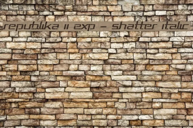 Republika II Exp - Shatter Italic Example 1