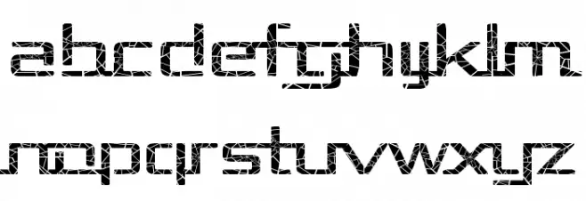 Republika II Exp - Shatter Schriftart Kleinbuchstaben