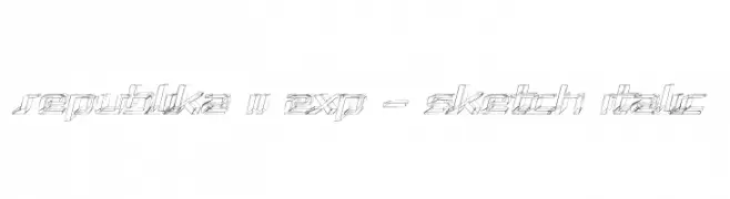 Republika II Exp - Sketch Italic  Скачать бесплатные шрифты