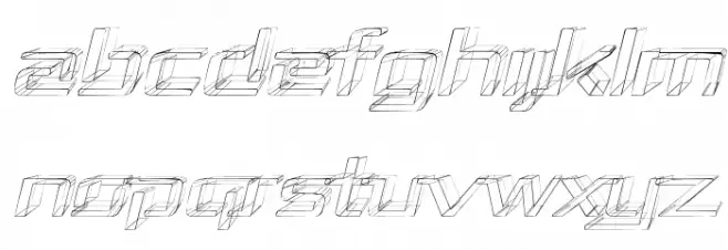 Republika II Exp - Sketch Italic フォント 大文字