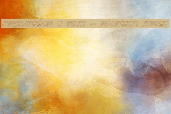 Republika II Exp - Sketch Italic Example 3